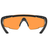rear lens view of wiley x light rust saber advanced ballistic glasses