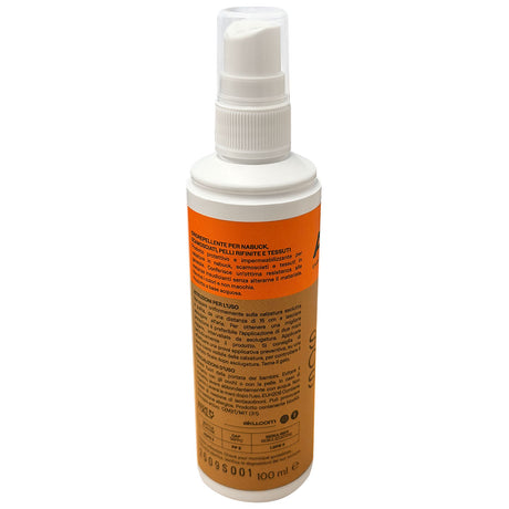 rear of aku waterproofing shoe care spray bottle