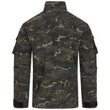 rear of black btp camo kombat acu assault shirt