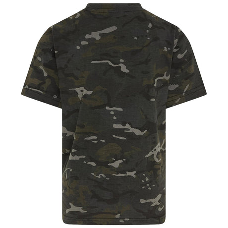 rear of black btp camo kombat kids tshirt