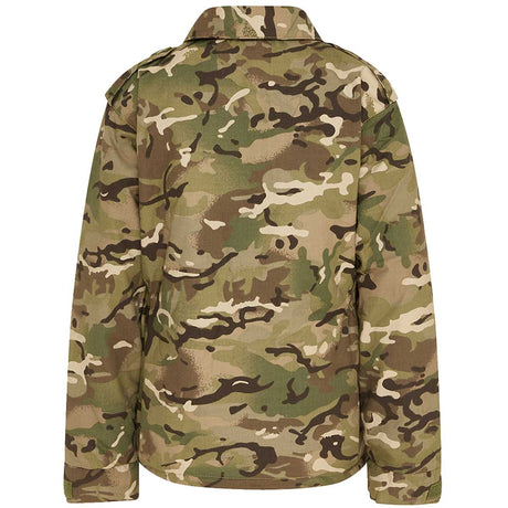 rear of btp camouflage kombat kids combat jacket