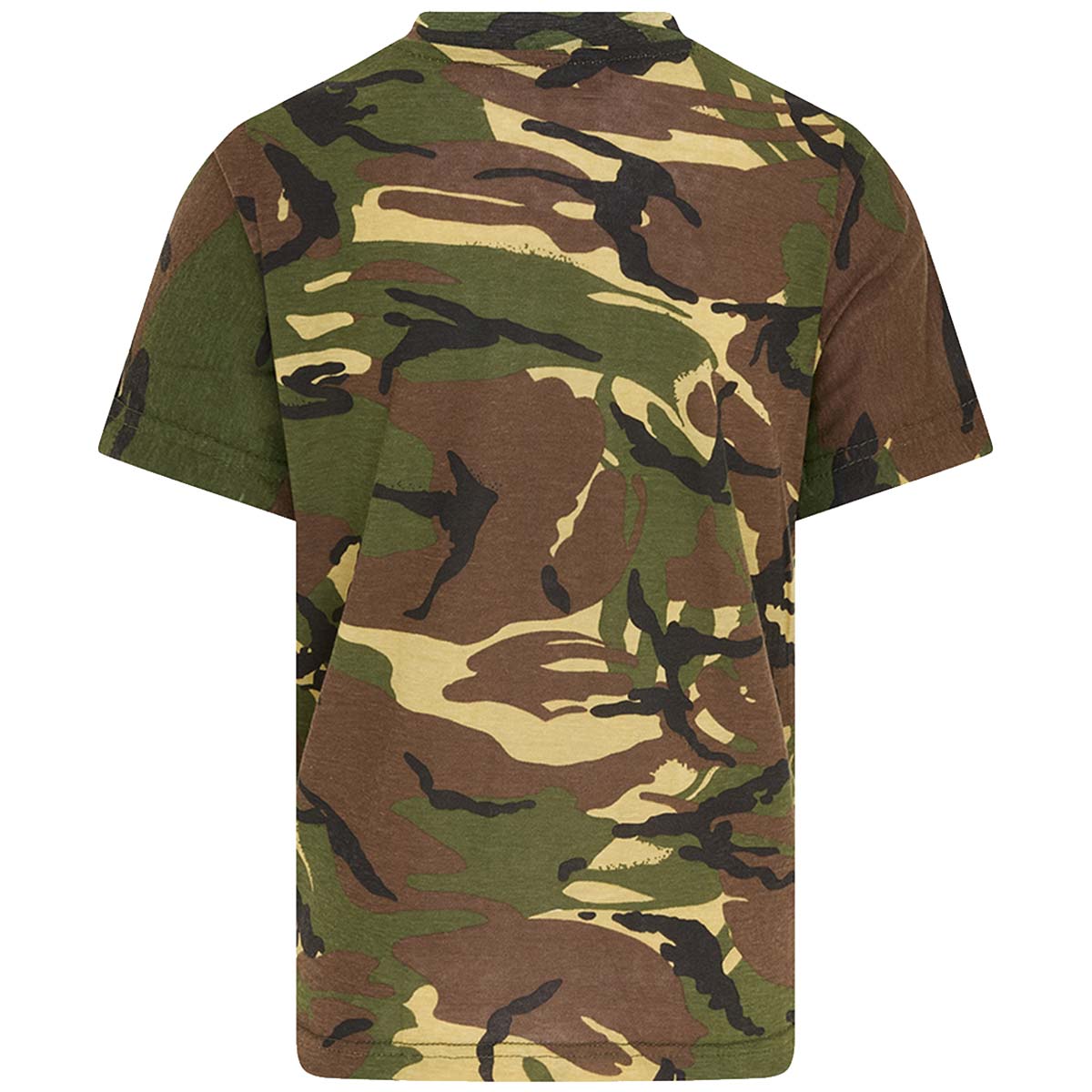 rear of dpm camo kombat kids tshirt