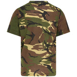 rear of dpm camo kombat kids tshirt