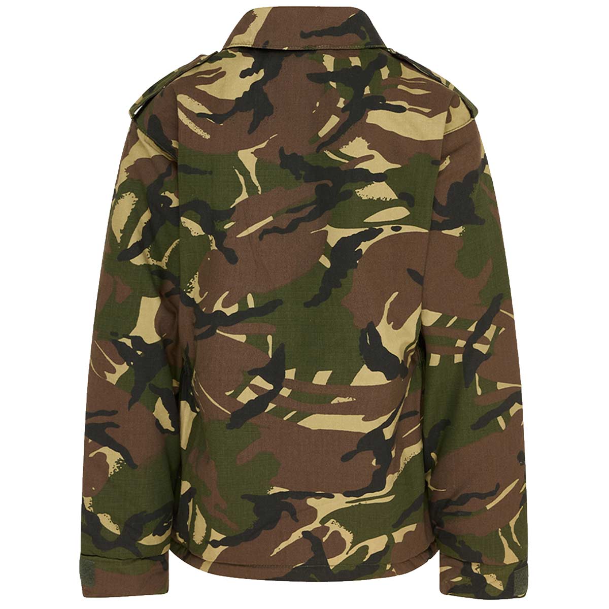 rear of dpm camouflage kombat kids combat jacket