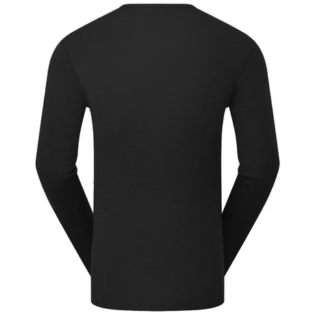 rear of keela merino black base layer crew top