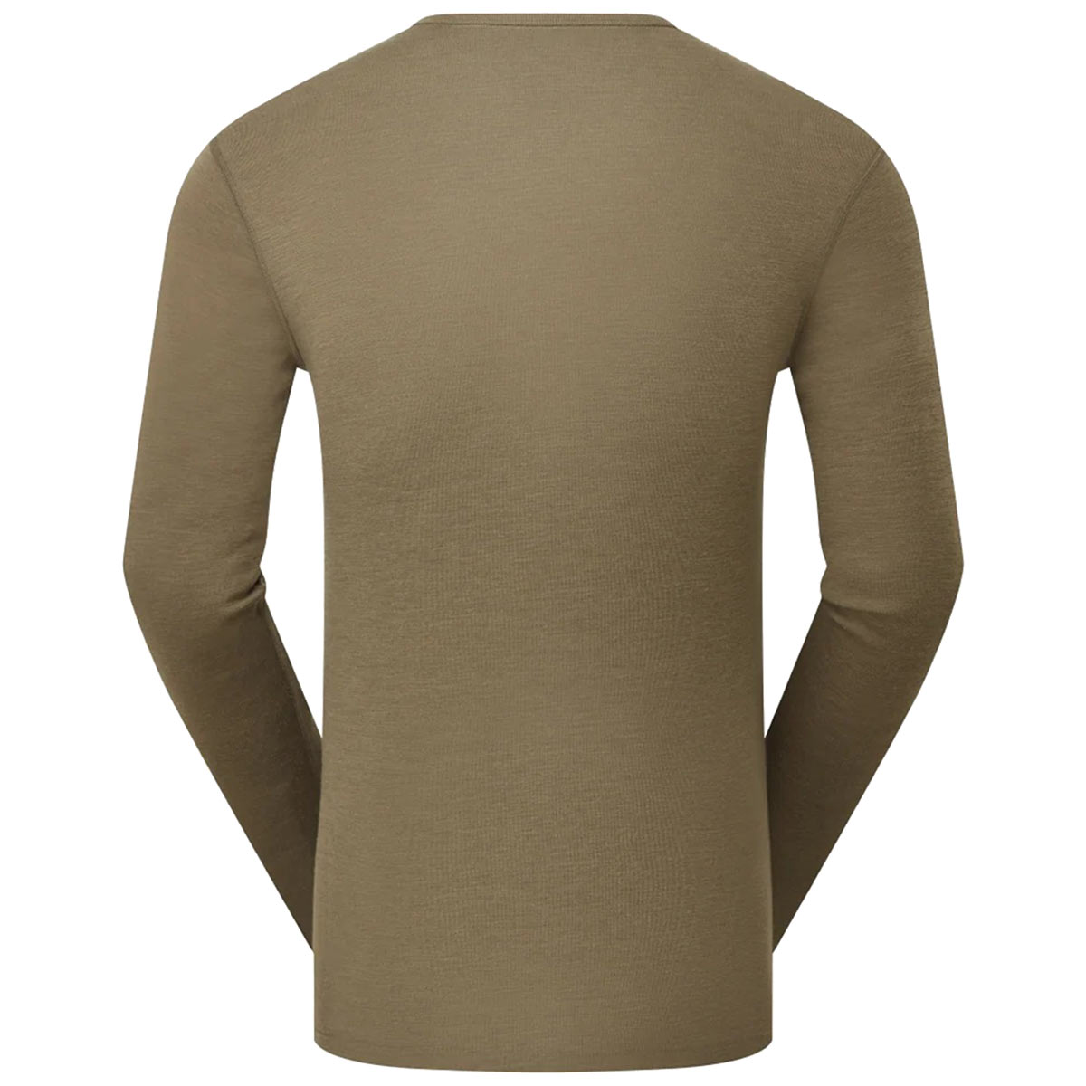 rear of keela merino ranger green base layer crew top