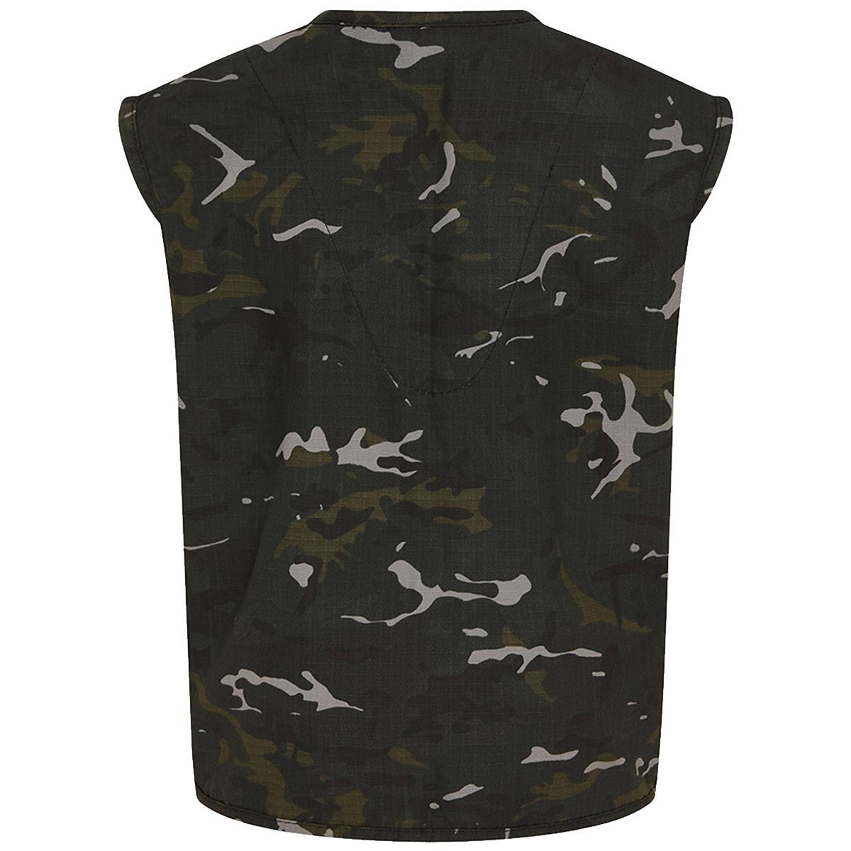 rear of kombat kids black btp camo tactical vest