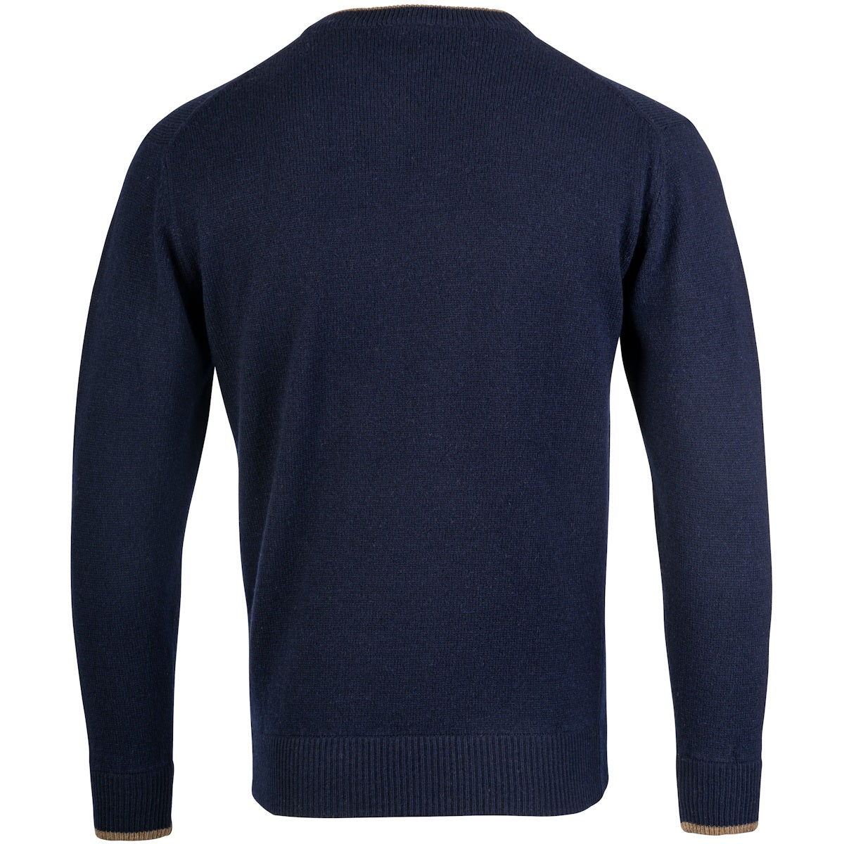 rear of navy blue jack pyke ashcombe v neck pullover