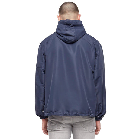 rear of navy brandit summer windbreaker