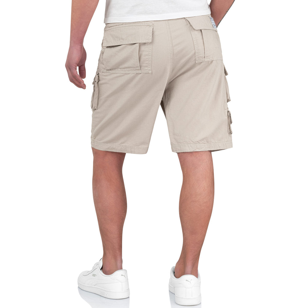 Surplus Mens White Trooper Cargo Shorts - Free UK Delivery