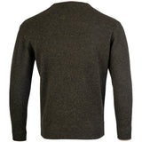 rear of dark olive jack pyke ashcombe crewknit pullover