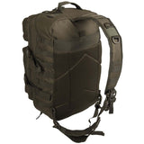 rear of olive mil tec one strap assault pack large 29l