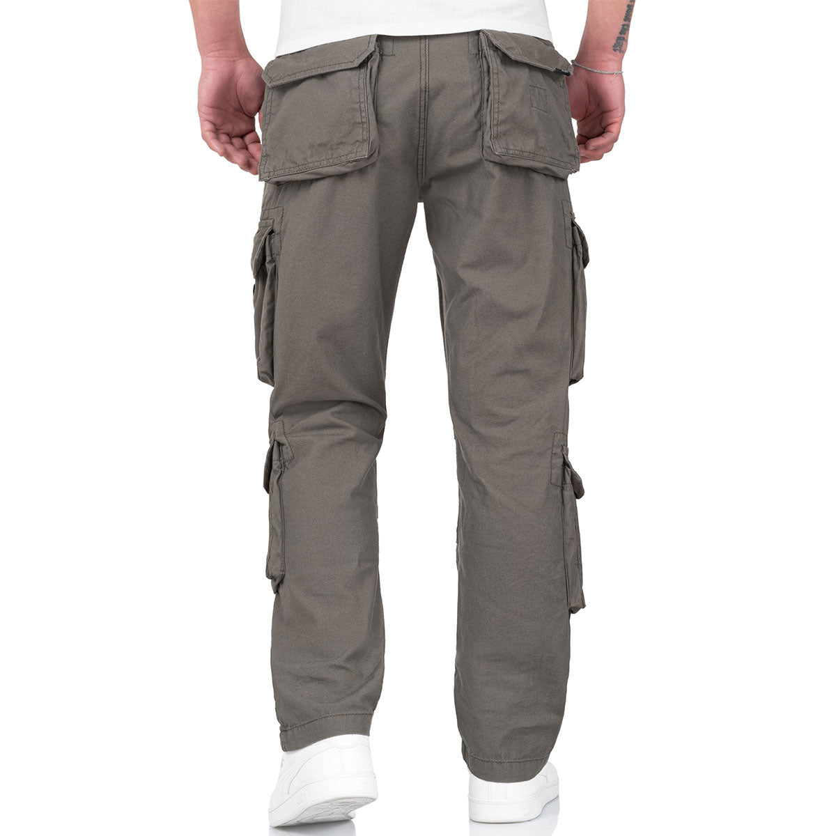 Surplus Airborne Slim Fit Cargo Trousers Olive Green Military Kit