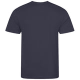 rear of oxford navy lightweight wicking tshirt