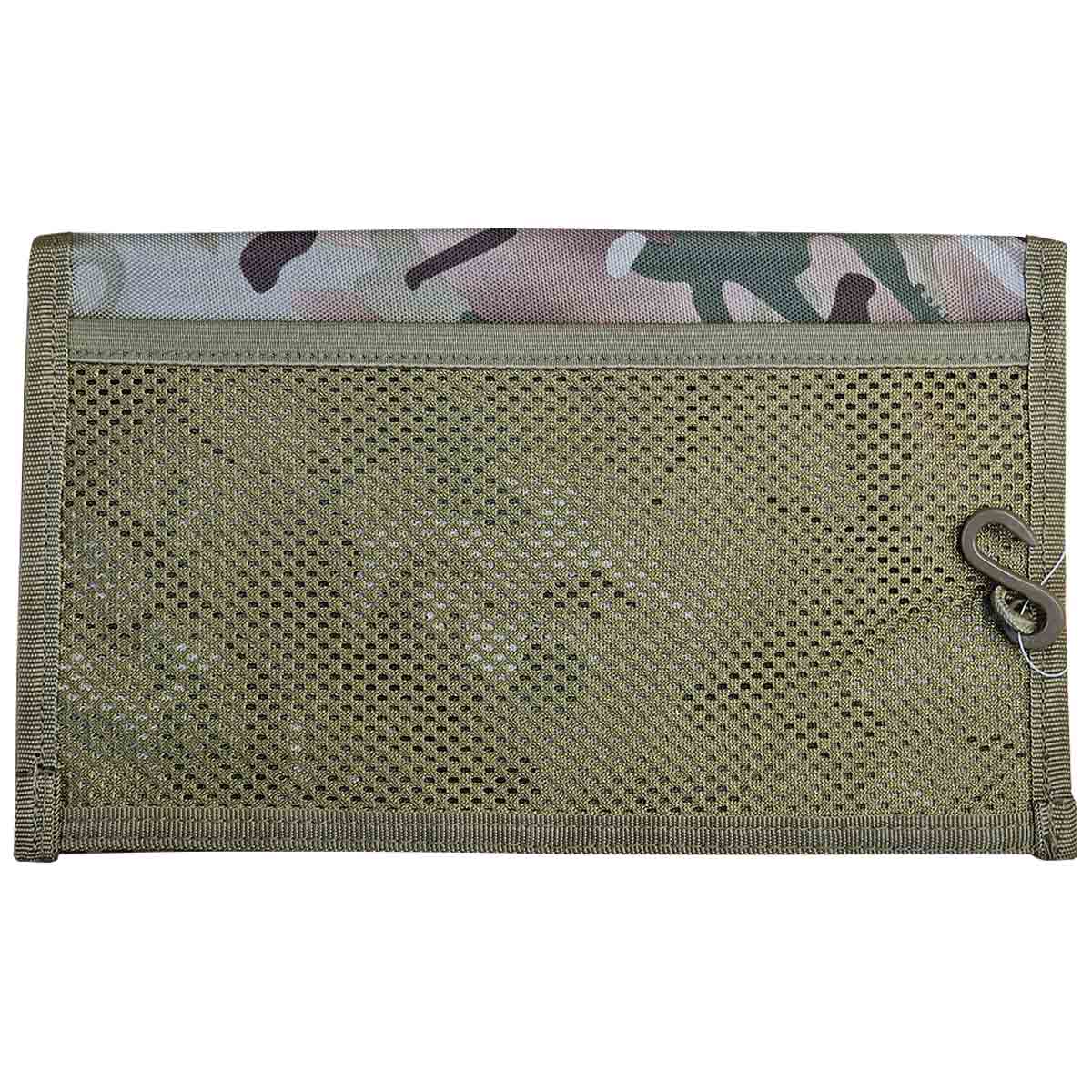 rear of pouch of brown kombat military boot polishing kit