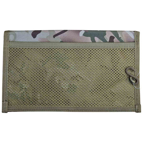 rear of pouch of brown kombat military boot polishing kit