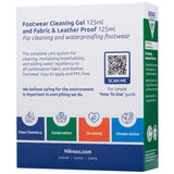 rear packaging of nikwax fabric leather footwear care kit
