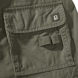 rear pocket of olive brandit pure slim fit trousers