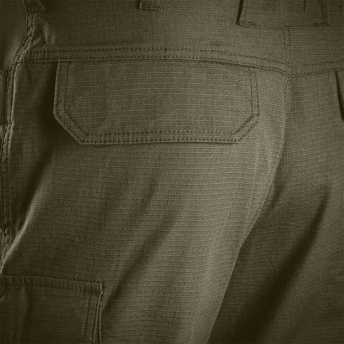 rear pocket of stoirm tactical trousers gen2 ranger-green