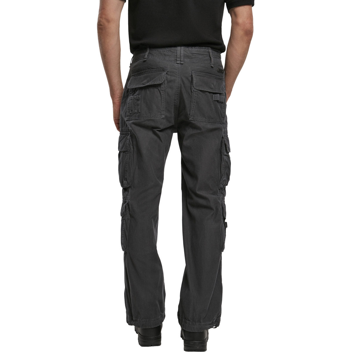 rear pockets on brandit anthracite pure vintage camo trousers