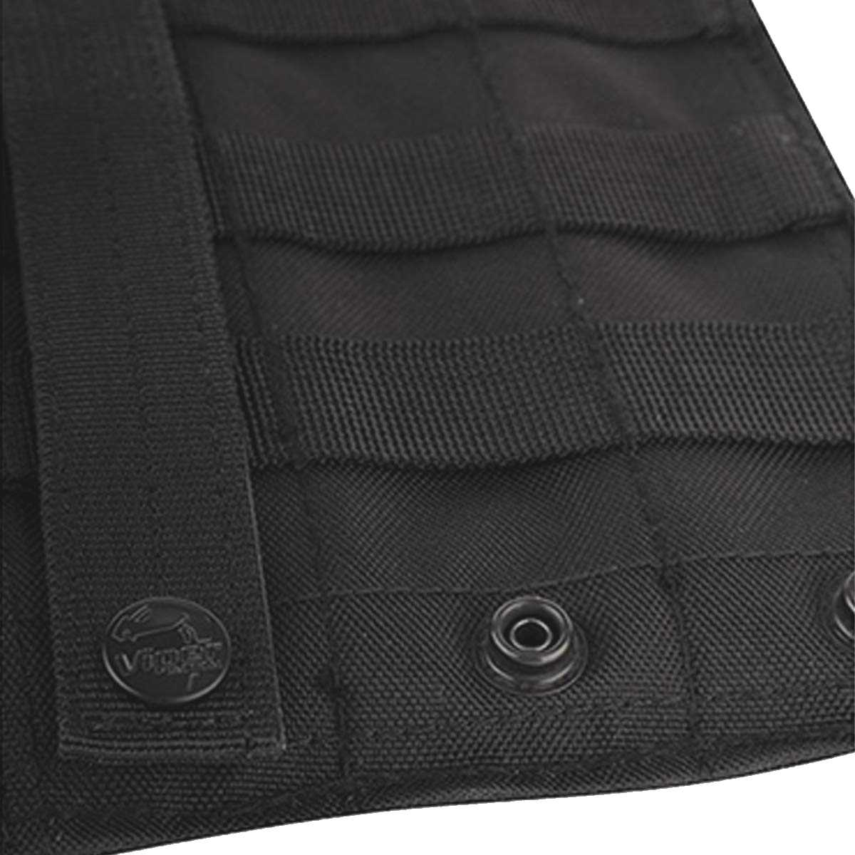 rear press studs on viper black triple mp5 molle mag pouch