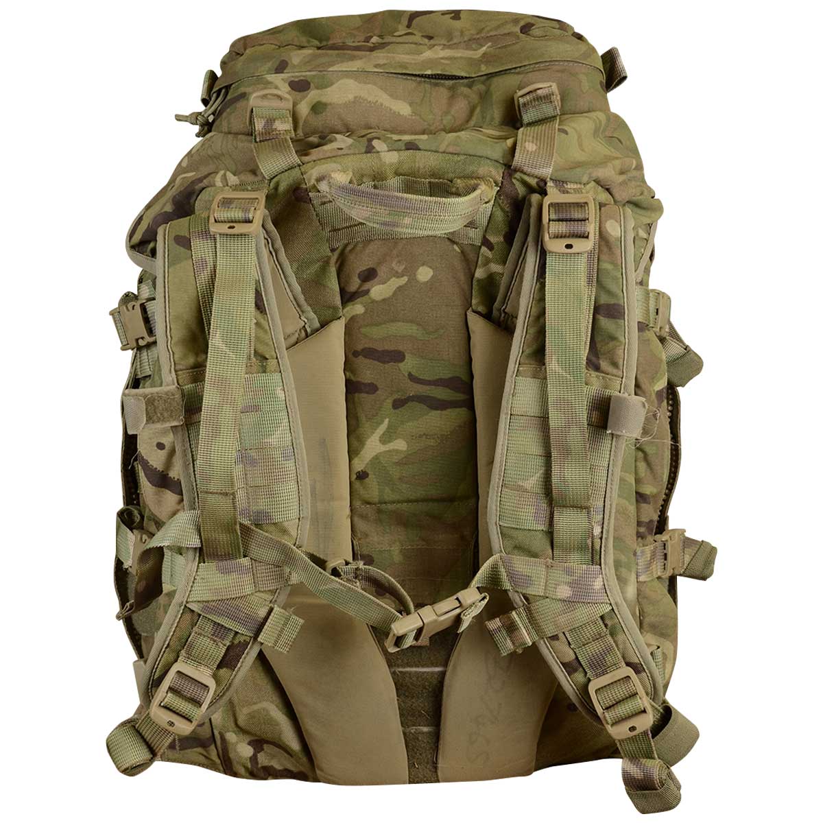 rear straps of british army virtus mk3 mtp bergen 90l