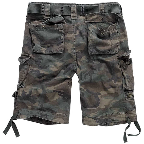 rear view brandit savage vintage shorts woodland camo