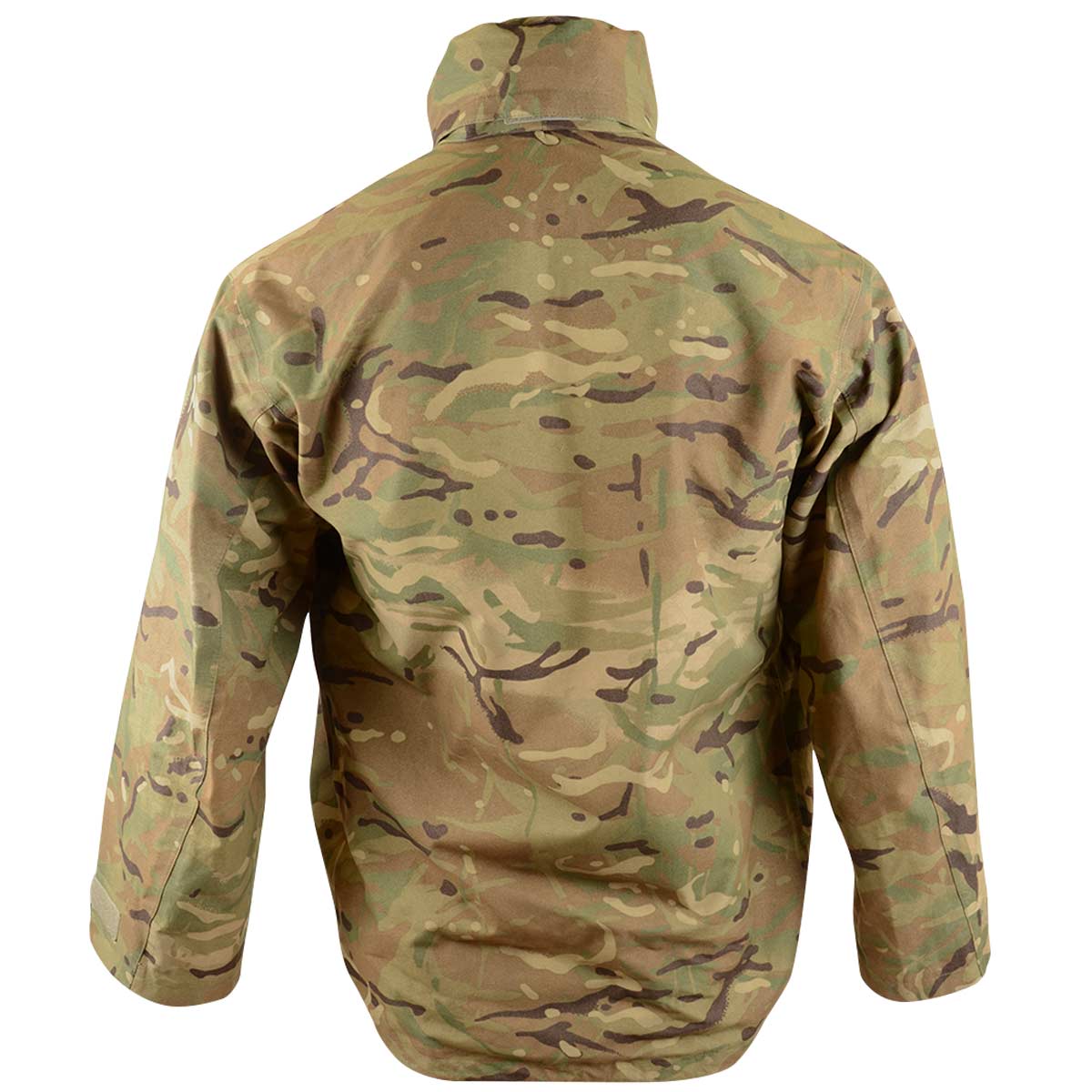 rear view british army mvp waterproof jacket with pockets mtp camo grade 1