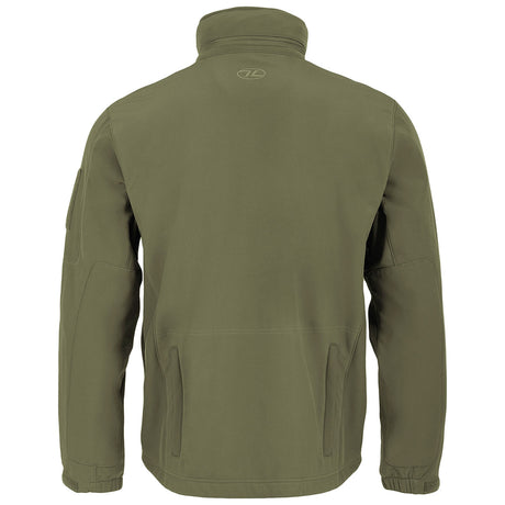 rear view highlander tactical softshell jacket ranger green