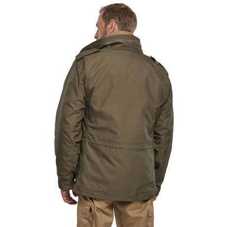 rear view of brandit m65 field olive jacket