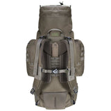 rear view of highlander forces elite pack 88l ranger green