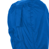 rear view of hood with velcro on stow and go