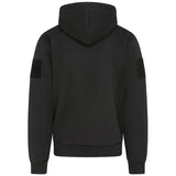 rear view of kombat spec ops zip up black hoodie
