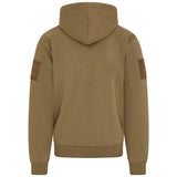 rear view of kombat spec ops zip up coyote hoodie