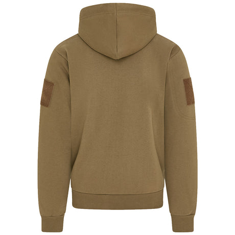 rear view of kombat spec ops zip up coyote hoodie
