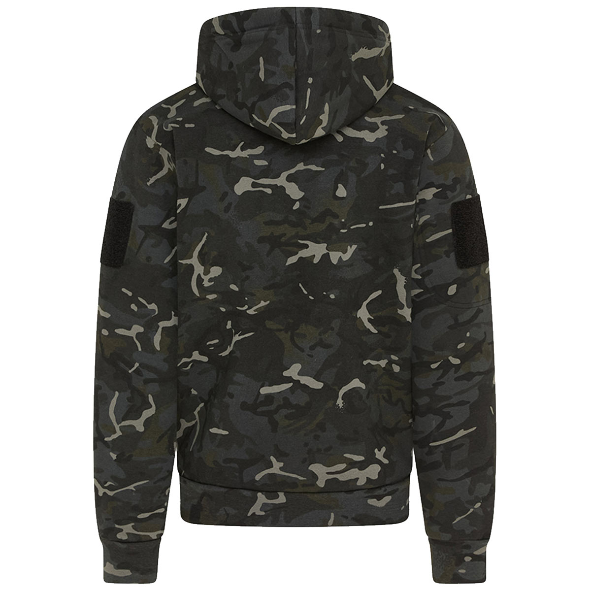 rear view of kombat spec ops zip up hoodie btp black