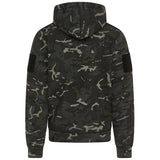 rear view of kombat spec ops zip up hoodie btp black