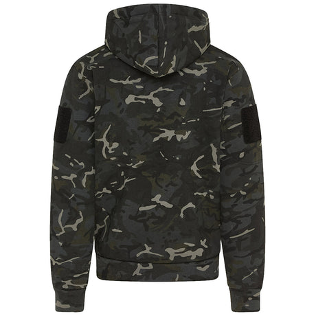 rear view of kombat spec ops zip up hoodie btp black