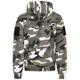 rear view of kombat spec ops zip up urban camo hoodie