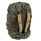rear view of mil tec small olive drab waterproof assault rucksack cover