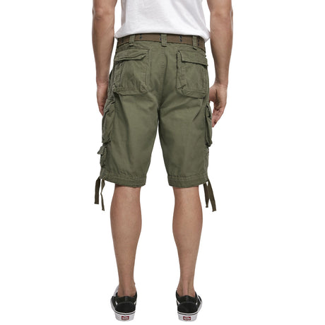 rear view of olive brandit savage vintage shorts