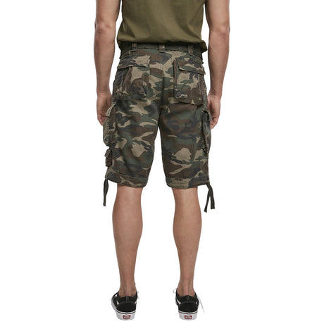 rear view of woodland brandit savage vintage shorts