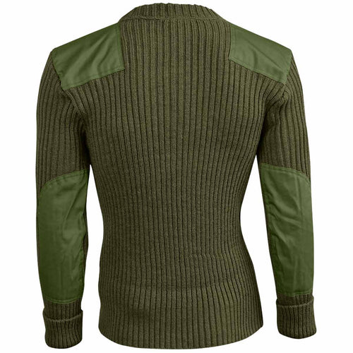 Woolly Pully Army Jumper with Patches Olive | Military Kit