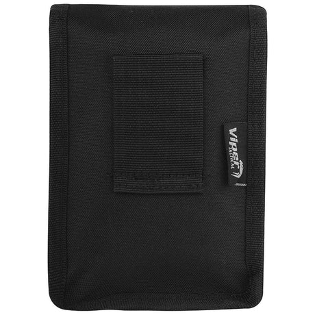 rear webbing loop of viper black notebook pouch