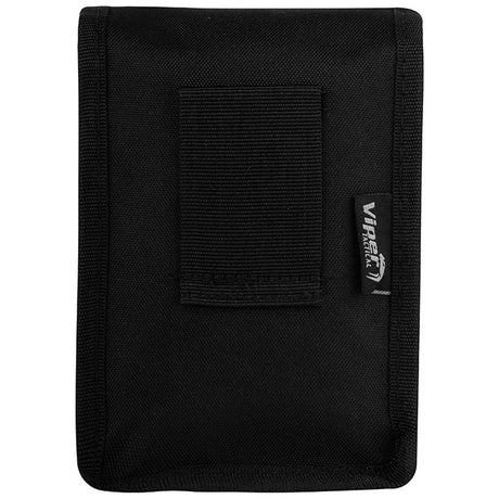 rear webbing loop of viper notebook black pouch
