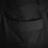 reinforced hip pocket on tactical black stoirm trousers