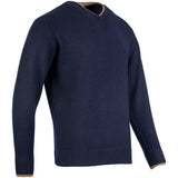ribbed hem and cuffs jack pyke ashcombe v neck navy blue jumper 
