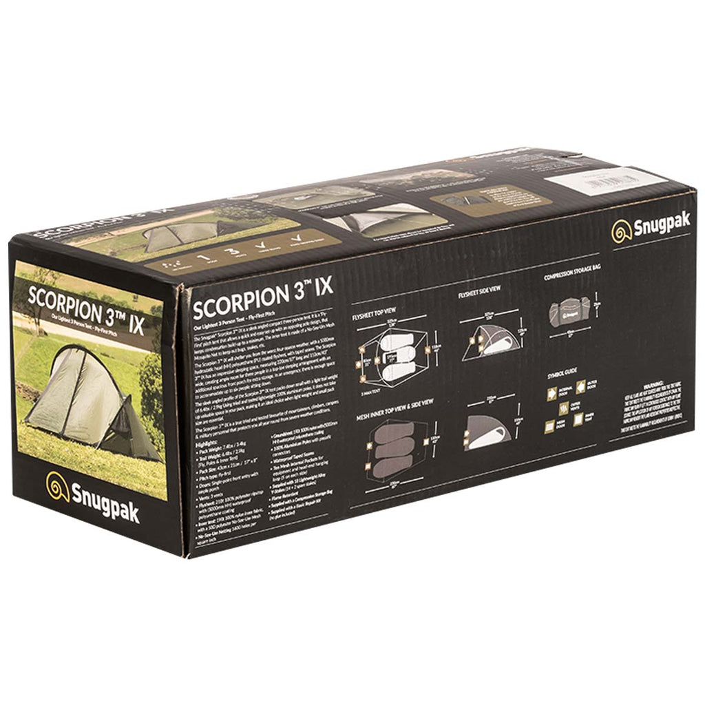 Snugpak Scorpion 3 IX Tent Olive - Free Delivery | Military Kit