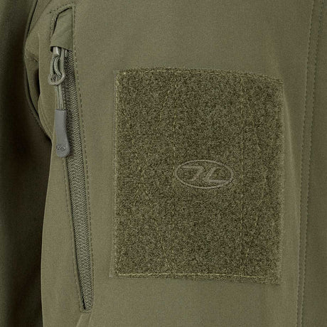 shoulder zipped pocket highlander tactical softshell jacket ranger green