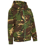 side angle of kombat kids dpm camo hoodie